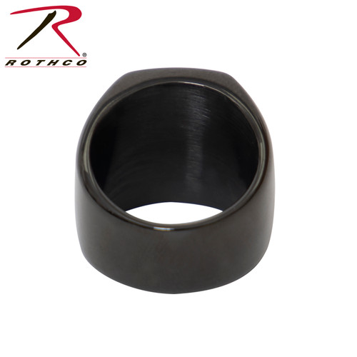 Rothco Stainless Steel USMC Eagle, Globe and Anchor Ring - Black