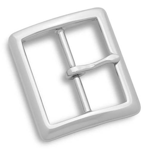 Solid Brass Center Bar Buckle for 1-3/4"" Garrison Belt (Nickel)