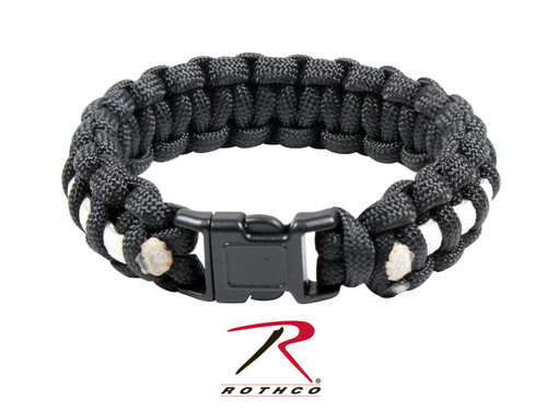 Rothco Two-Tone Paracord Bracelet - Olive Drab / Black