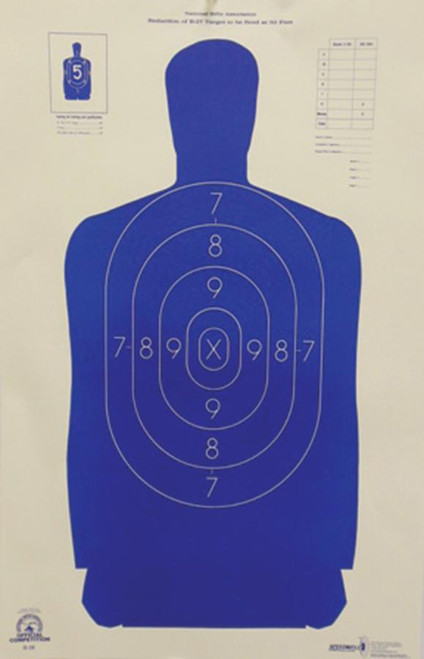 Speedwell Official NRA Police Qualification Silhouette Police Silhouette Reduced 50 ft. 14" X 21.5"