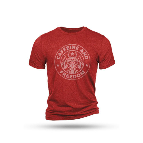Nine Line Caffeine and Freedom T-Shirt Red 2XL