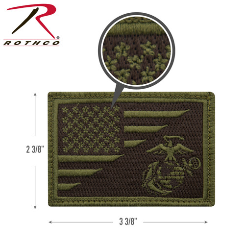 Rothco US Flag / USMC Eagle, Globe and Anchor Morale Patch 