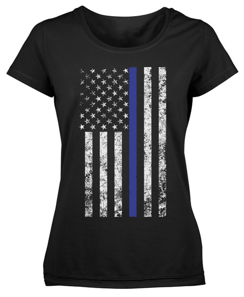 Rothco Women's Thin Blue Line Longer T-Shirt