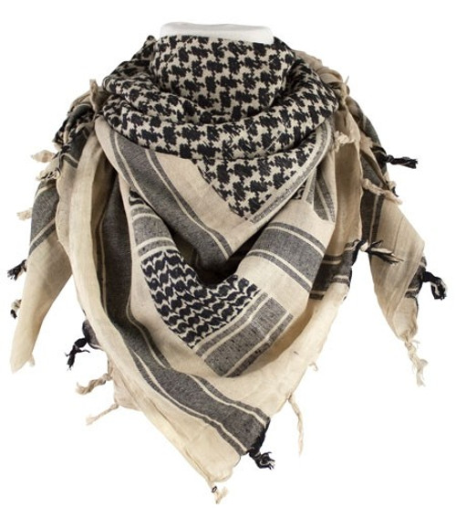 KHAKI/BLACKRED ROCK SHEMAGH HEAD WRAP 
