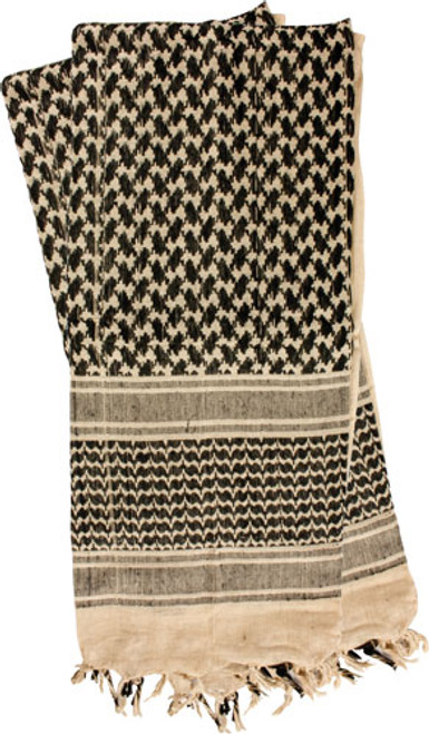 KHAKI/BLACKRED ROCK SHEMAGH HEAD WRAP 