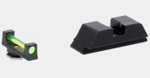 Ameriglo Green Fiber .115 FRONT Black REAR for Glock 42-43-43X-48