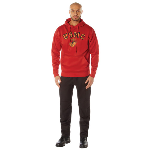 Rothco USMC Eagle, Globe, and Anchor Pullover Hooded Sweatshirt