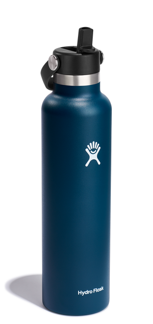 Standard Mouth 24oz Insulated Water Bottle w/ Flex Straw