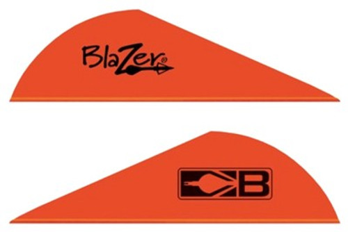 2" SOLID NEON RED 100PKBOHNING BLAZER VANES 