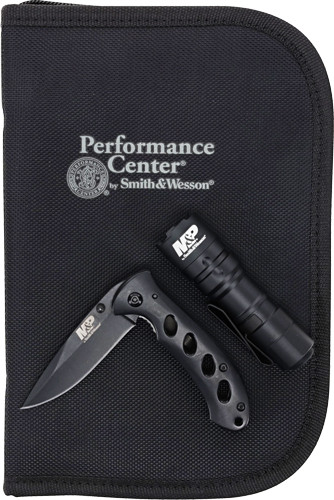 FLASHLIGHT!S&W EDC PC KIT CASE KNIFE AND 