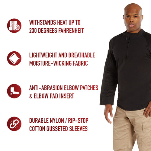 Rothco 1/4 Zip Military Fire Retardant NYCO Combat Shirt