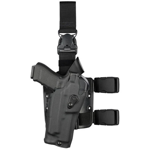 Model 6385RDS ALS OMV Tactical Holster w/ Quick Release Leg Strap for Glock 17 MOS w/ SureFire XVL2