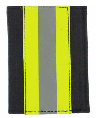 Trifold Black Matrix Firefighter Wallet w/ Single ID - 3.50''x4.50''