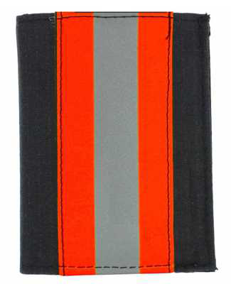Trifold Black Matrix Firefighter Wallet w/ Single ID & CC Slots - 3.50''x4.50''