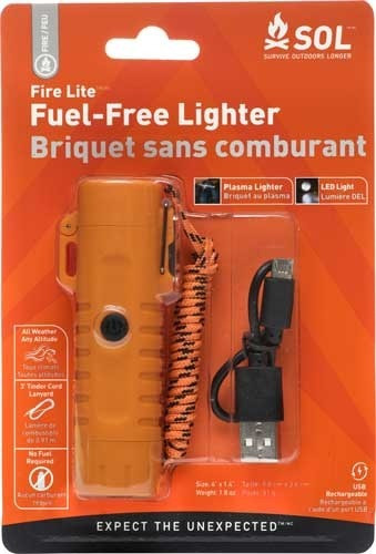 LIGHTER W/TINDER CORD LANYARDARB SOL FIRE LITE FUEL FREE 