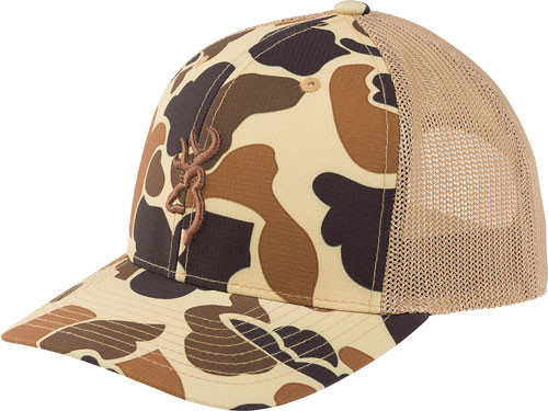 SNAPBACK VNTG TAN BCKMRK OSFMBROWNING CAP CUPPED UP MESH110 