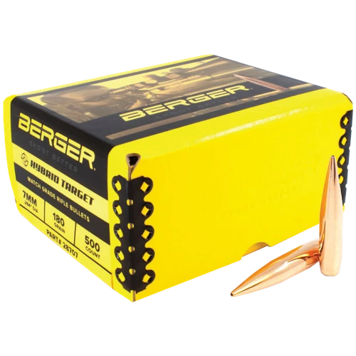 Berger Bullets 7 mm 180 Grain Hybrid Target Bullets 500 Count