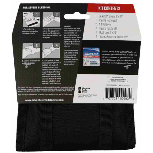 Adventure Trauma Pak Pro QuikClot & Tourniquet