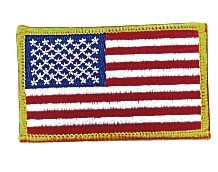 Rothco Iron On / Sew On Embroidered US Flag Patch 