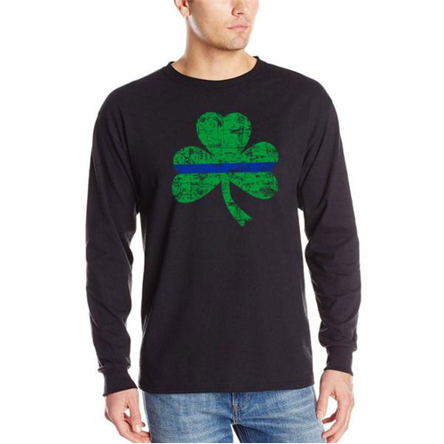 Men's Long Sleeve - Shamrock Thin Blue Line