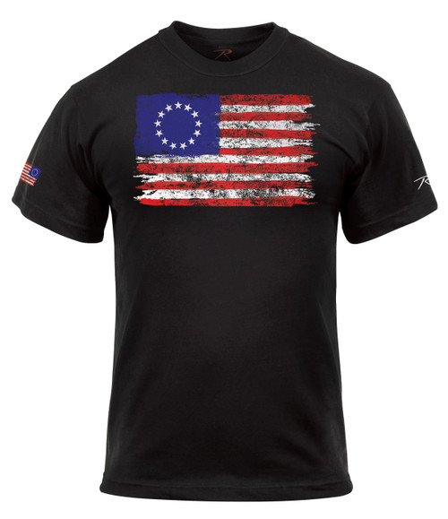 Rothco Colonial Betsy Ross Flag T-Shirt - Black