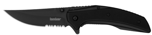 Outright Serrated 3" Pocket Flipper Black/Blk