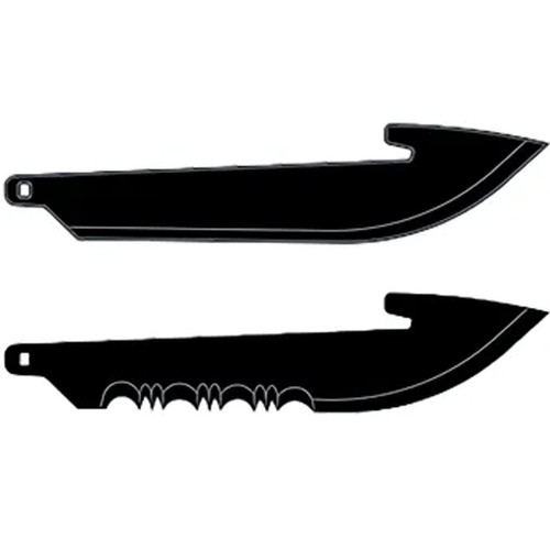 Outdoor Edge 2.5" Carry Drop Point Combo Black, 6 Blades