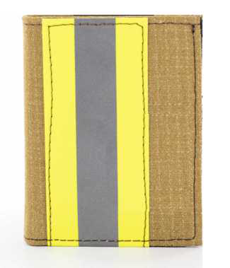 Hidden Badge Firefighter Wallet w/ Gold Matrix - 3.25''x4.50''