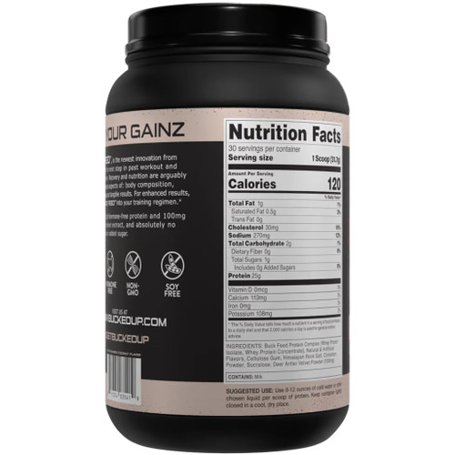 Bucked Up Buck Feed Protein Horchata 30 Serving Tub