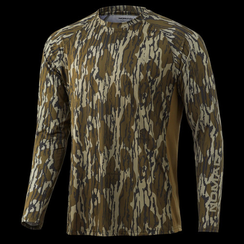 Nomad Camo Pursuit Long Sleeve Shirt Mossy Oak Bottomland XL