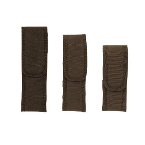 Flashlight Pouch W/ Adjustable Cover & Elastic Sides