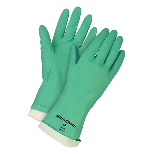 Nitri-Chem Green Nitrile Flocked 15 Mil
