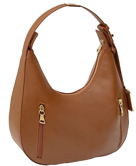 ConCarry Purse Hobo Shoulder Bag Cognac