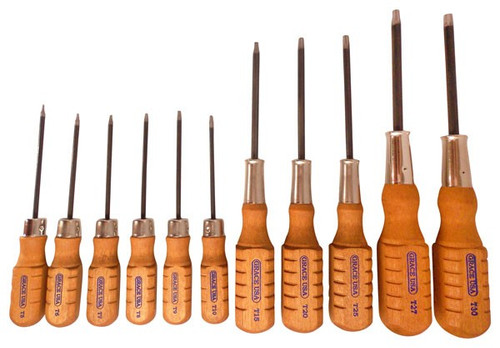 TORX HEAD SET OF 11GRACE USA SCREWDRIVER SET 