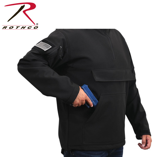 Rothco Concealed Carry Soft Shell Anorak - Black