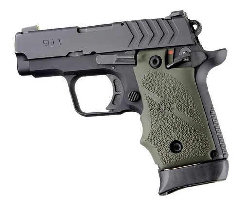 Hogue Ambi Safety Rubber Grip for Springfield Armory 911- OD Green