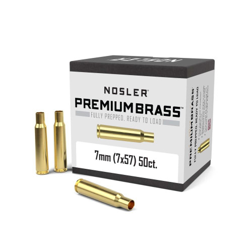 Nosler Unprimed Brass Rifle Cartridge Cases 50/ct 7x57mm Mauser