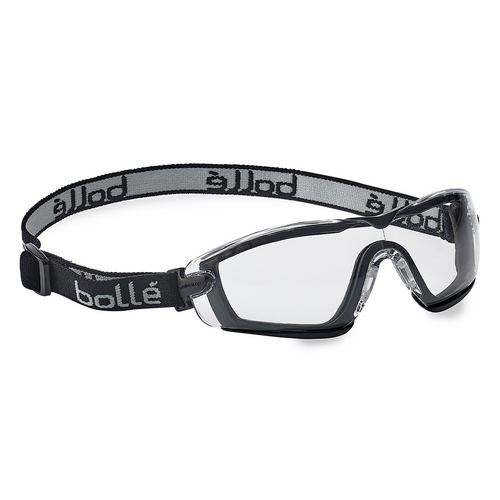 COBRA SAFETY GOGGLE SAFETY PC CLEAR PLATINUM SEALED NYLON SEALED BLACK