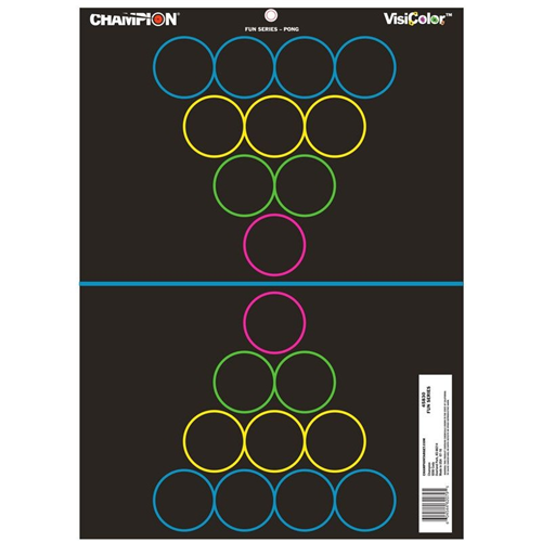 Champion Targets 45830 Visicolor Fun & Games Target (12 Pack)