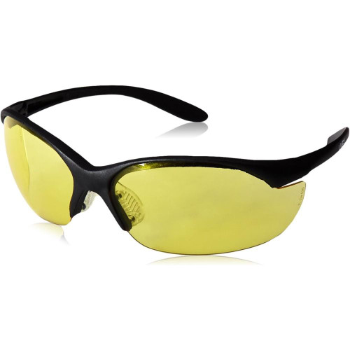 Howard Leight UVEX Vapor II Shooting Glasses Anti-Fog Black with Amber Lens