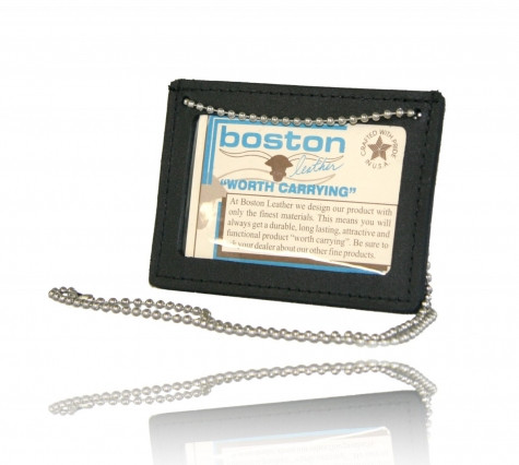 Horizontal Neck Chain Double ID Holder