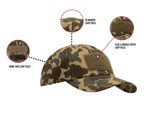 Rothco X Bear Archery Fred Bear Camo Tactical Operator Cap Rothco X Bear Archery Fred Bear Camo Tactical Operator Cap