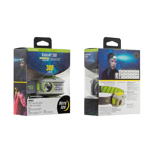 Radiant 300 Rechargeable Headlamp - Lime