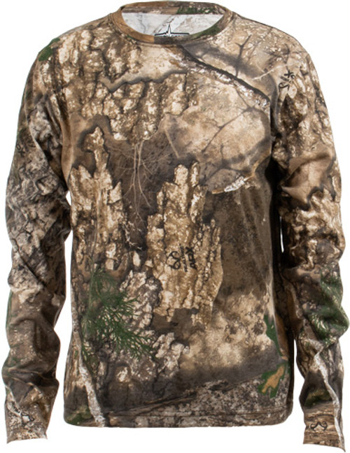 LONG SLEEVE REALTREE APX MED.HABIT BEAR CAVE YOUTH TEE 