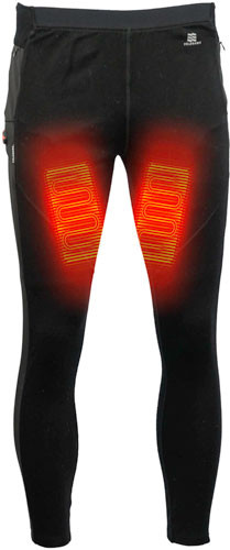 HEATED PANTS BLACK LARGE!MOBILE WARMING MEN'S MERINO 