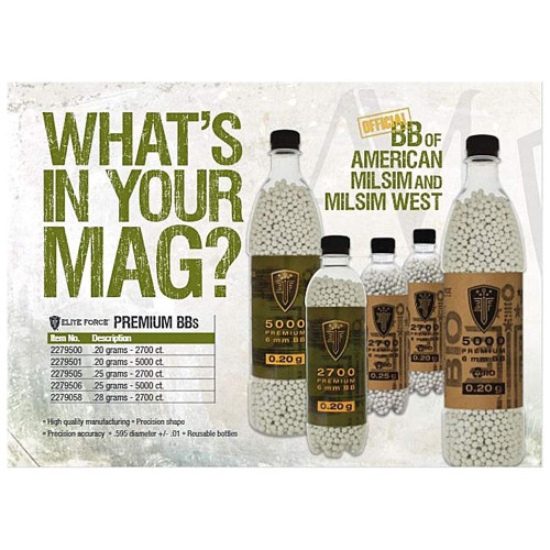 Elite Force Airsoft BIO BBs .28 gram - 2700/ct