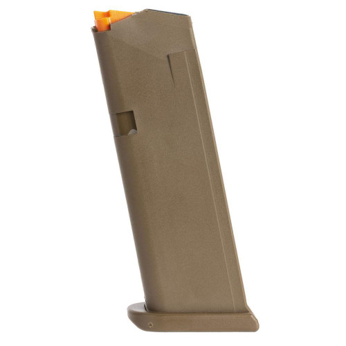 Glock Handgun Magazine G19 FDE (Floor Plate FDE - Orange Follower 15/rd Bulk Glock Handgun Magazine G19 FDE (Floor Plate FDE - Orange Follower 15/rd Bulk