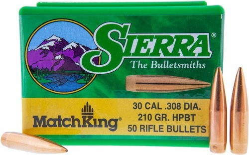 Sierra Bullets .308 Caliber 210gr HPBT Match Bullets 50 Count