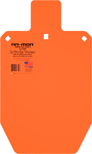 TARGET 7/16" THICK STEELAR-MOR MIL41600 66% IPSC TORSO 