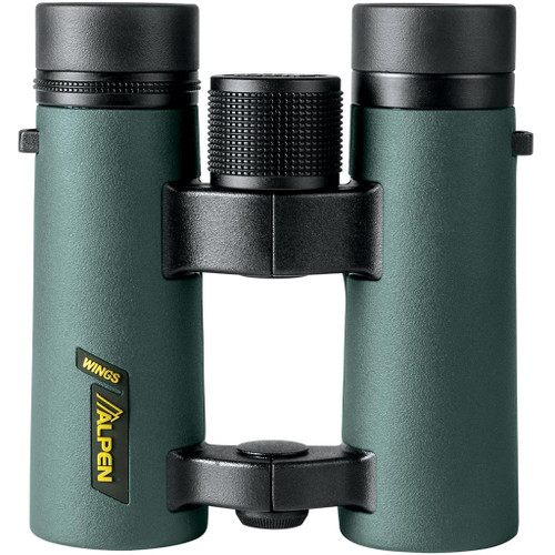 Alpen Wings Binoculars 8X34 Wide Angle, Open Bridge, BAK4 Glass, Green
